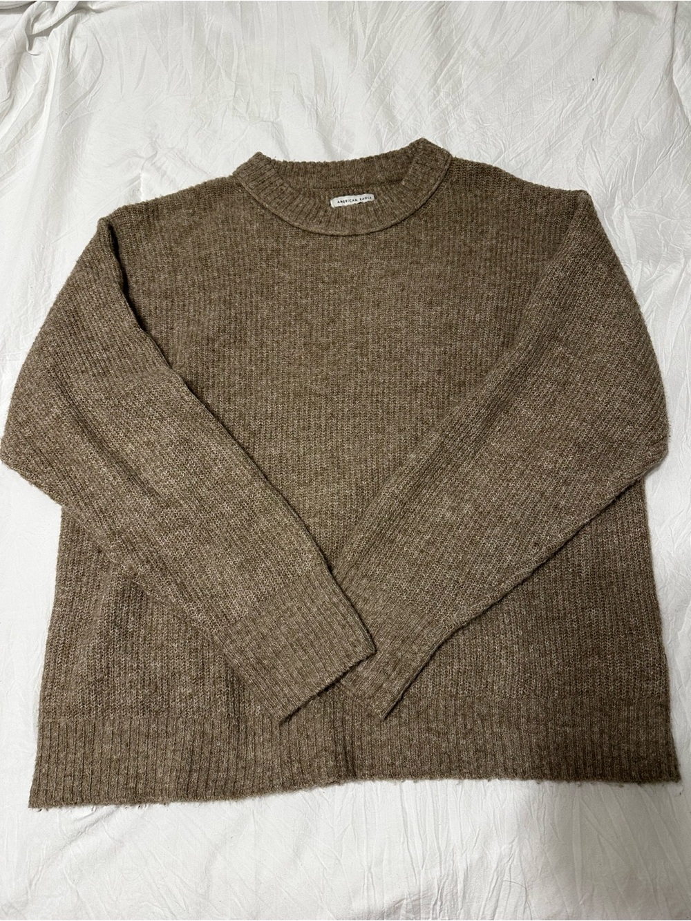 American Eagle Outfitters Women’s Crewneck Sweater in Taupe/Brown